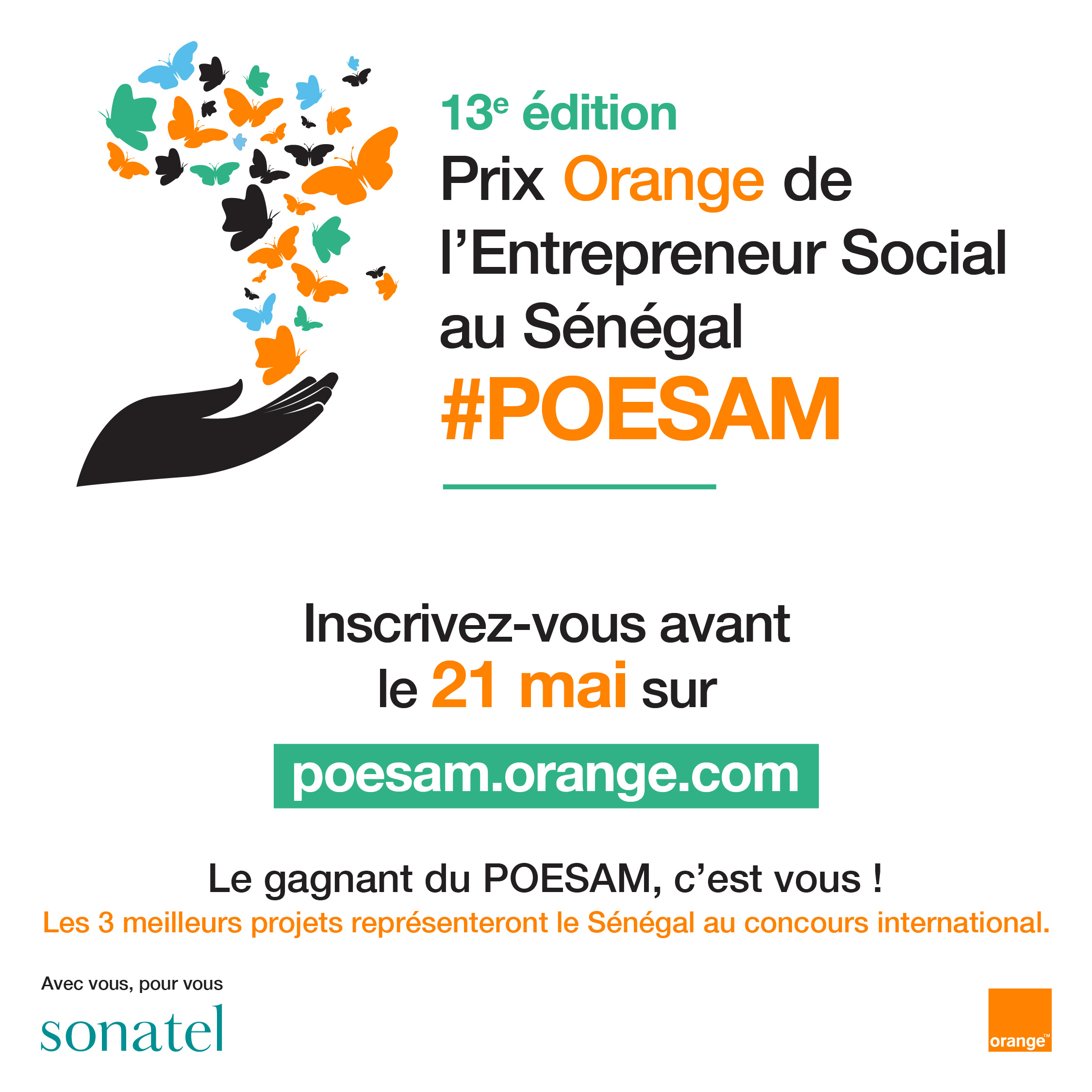 Orange lance la 13ème édition du Prix Orange de l’Entrepreneur Social en Afrique et au Moyen-Orient (POESAM) pour soutenir l’innovation sociale et encourager l’entrepreneuriat