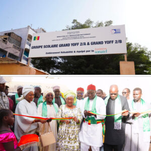 inauguration d'une école réhabilitée à Dakar par la Fondation Sonatel
